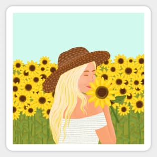 Sunflower field Sticker